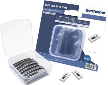 Barthelme  sada SMD LED  3014 žltá 300 mcd 120 ° 20 mA 2 V 100 ks Bulk