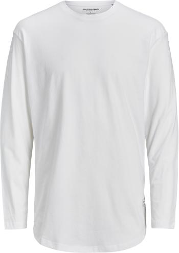 Jack&Jones Pánske tričko JJENOA Long Line Fit 12190128 White Relaxed S