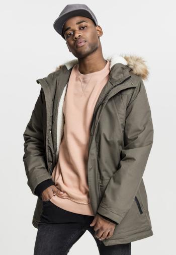 Urban Classics Heavy Cotton Imitation Fur Parka olive - L