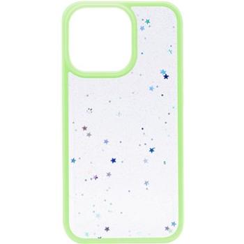 iWill Clear Glitter Star Phone Case pre iPhone 13 Pro Green (DIP888-27)