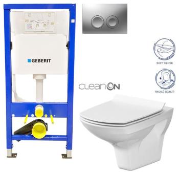 GEBERIT DuofixBasic s matným tlačidlom DELTA21 + WC CERSANIT CLEANON CARINA + SEDADLO 458.103.00.1 21MA CA3