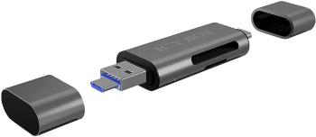 ICY BOX  externá čítačka pamäťových kariet USB-C™, USB 3.2 Gen 1 (USB 3.0), micro USB 2.0 antracitová