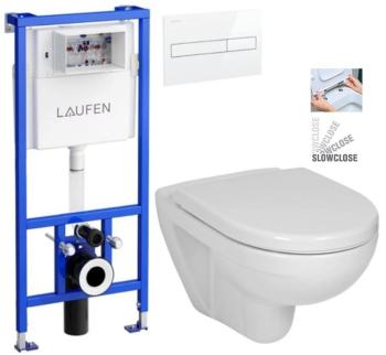 LAUFEN Rámový podomietkový modul CW1 SET s bielym tlačidlom + WC JIKA LYRA PLUS + SEDADLO duraplastu SLOWCLOSE H8946600000001BI LY5