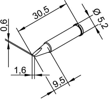 Ersa 102 CD LF 16 spájkovací hrot dlátová forma, rovná Veľkosť hrotov 1.6 mm  obsah, množstvo obsiahnutého obsahu na obj