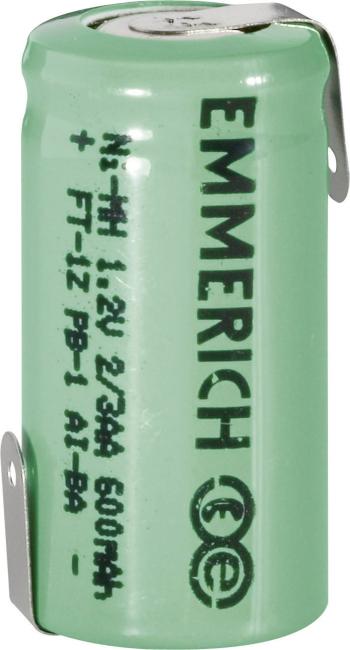 Emmerich 2/3 Mignon ZLF špeciálny akumulátor 2/3 AA spájkovacia špička v tvare Z Ni-MH 1.2 V 600 mAh