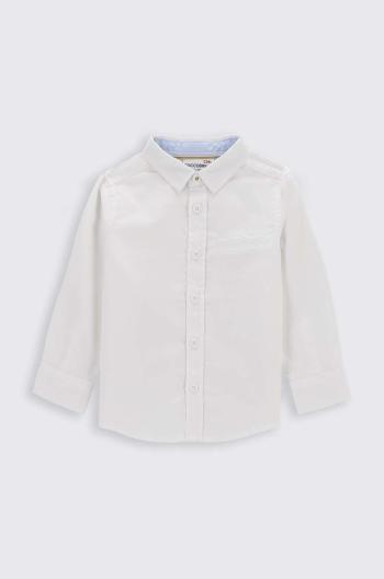 Bavlnená košeľa pre bábätká Coccodrillo biela farba