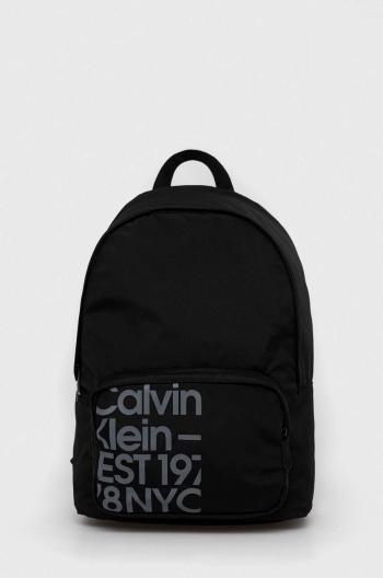 Ruksak Calvin Klein Jeans pánsky, čierna farba, veľký, s nášivkou