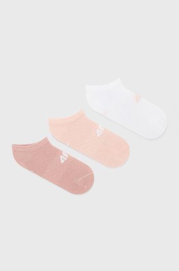 Ponožky 4F (3-pak) dámske, ružová farba