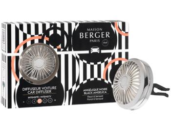 Maison Berger Paris Difúzer do auta Čierna Angelika strieborný (Car Diffuser)