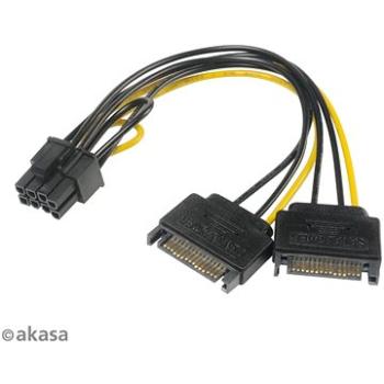 AKASA napájacia redukcia 2× SATA na 8 pin PCIe 2.0 (AK-CBPW19-15)
