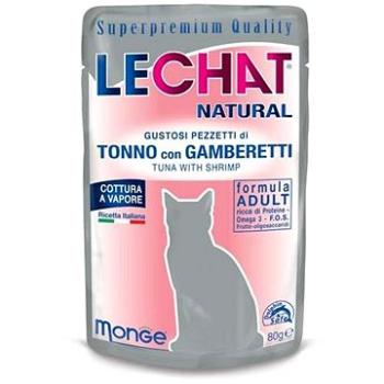 Monge Lechat Natural Tuniak a krevety 80g (8009470006736)