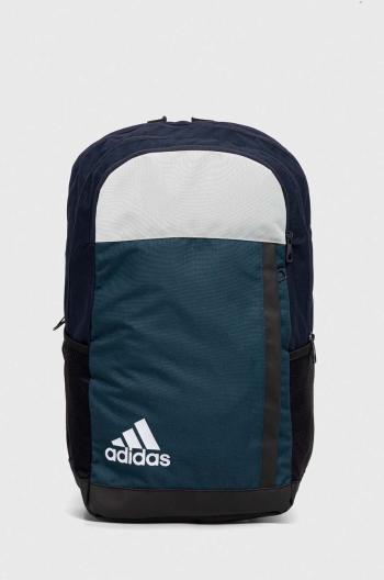 Ruksak adidas Performance tmavomodrá farba, veľký, s potlačou