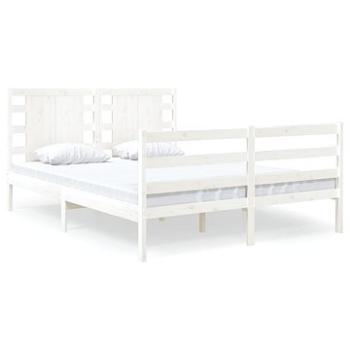 Rám postele biely masívna borovica 140 × 200 cm, 3104284