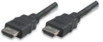 MANHATTAN kábel HDMI s Ethernetom, tienený, 1m, Black