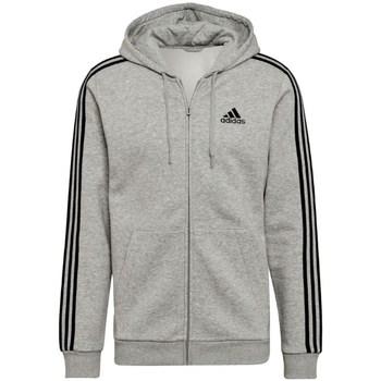 adidas  Mikiny Essentials Fleece 3STRIPES Hoodie  Šedá