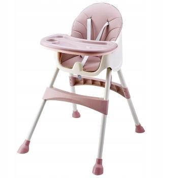 Jedálenská stolička Prima 2v1 - ružovobiela  pink