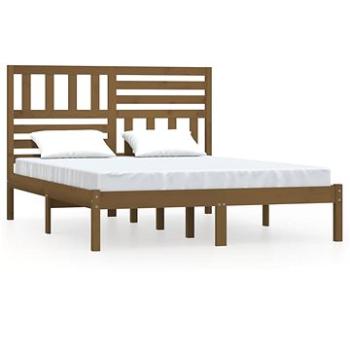 Rám postele medovo hnedý masívna borovica 140 × 200 cm, 3101026