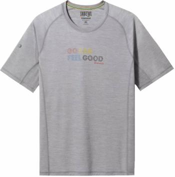 Smartwool Men's Active Ultralite Graphic Short Sleeve Tee Light Gray Heather L