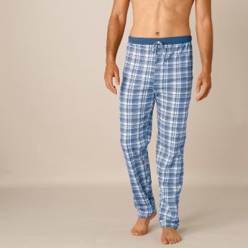 Blancheporte Pyžamové nohavice, súprava 2 ks kocka modrá+sivá 48/50