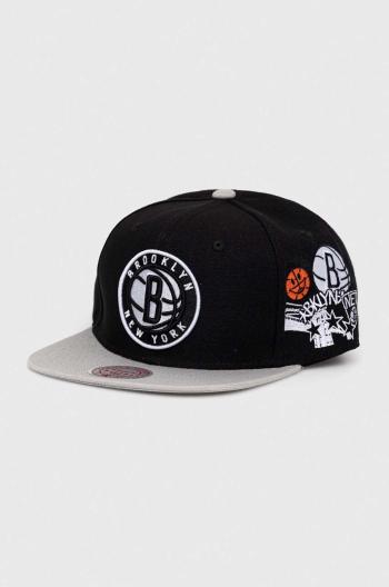 Šiltovka Mitchell&Ness Chicago Bulls čierna farba, s nášivkou