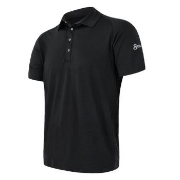 Pánske polo triko Sensor Merino Active, čierna 19100002 XL