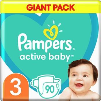 PAMPERS Active Baby veľkosť 3 (90 ks) 6 – 10 kg (8001090949455)