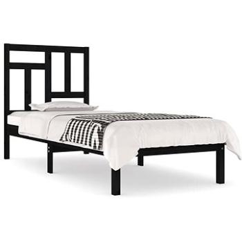 Rám postele čierny masívna borovica 90 × 190 cm Single, 3104512
