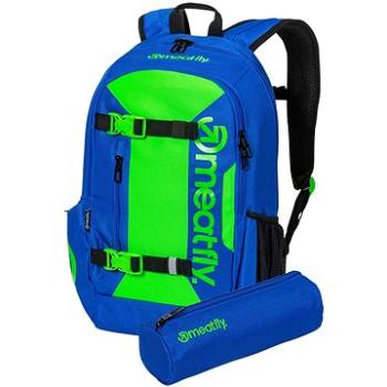 Meatfly Basejumper batoh, Royal Blue/Safety Green, 22 L + peračník zadarmo (8590202045838)