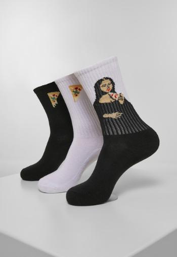 Mr. Tee Arti Pizza Sport Socks 3-Pack multicolor/black/white - 47–50