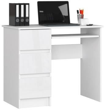 ArtAko Písací stolík CLIPS | A-6 Farba: biely lesk, Prevedenie: ľavé