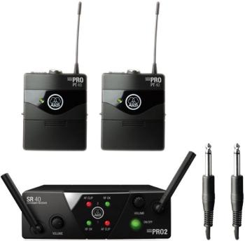 AKG WMS40 Mini2 Instrumental Dual Bezdrôtový systém US25A: 537.500MHz + US25C: 539.300MHz