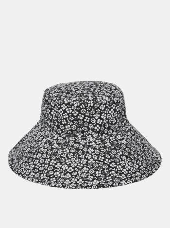Bielo-čierny kvetovaný klobúk VERO MODA Bella