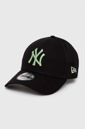 Bavlnená šiltovka New Era čierna farba, s nášivkou, NEW YORK YANKEES