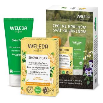 WELEDA Späť ku koreňom súprava Tuhé mydlo 75 g + Pleťový krém 75 ml