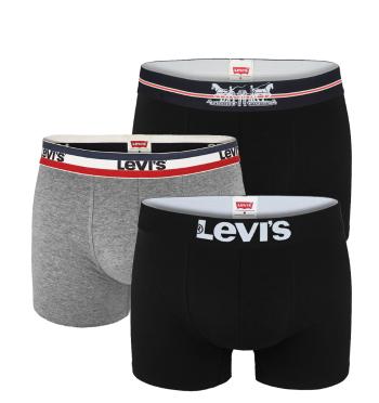 LEVI`S -  3PACK Levi`s new black boxerky v darčekovom balení-XL (95 - 105 cm)