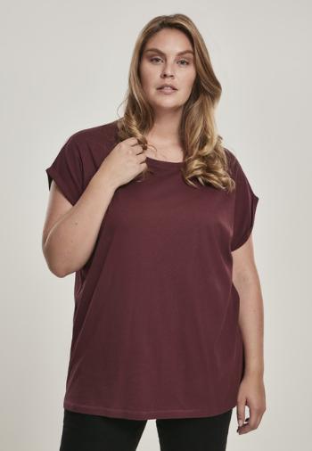 Urban Classics Ladies Extended Shoulder Tee redwine - L