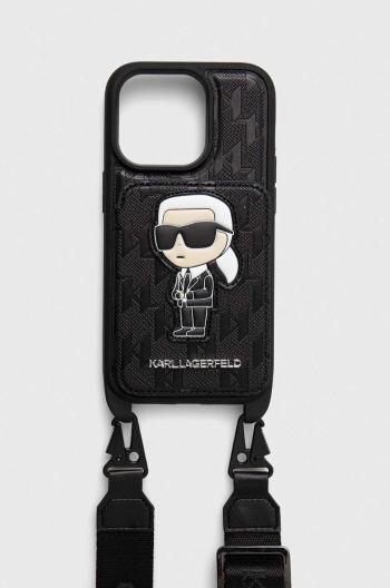 Puzdro na mobil Karl Lagerfeld iPhone 14 Pro 6.1" čierna farba