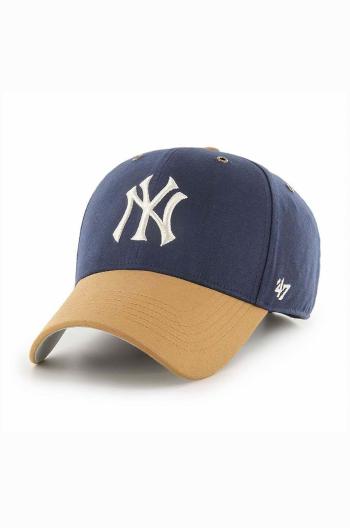 Čiapka 47brand Mlb New York Yankees tmavomodrá farba, s nášivkou