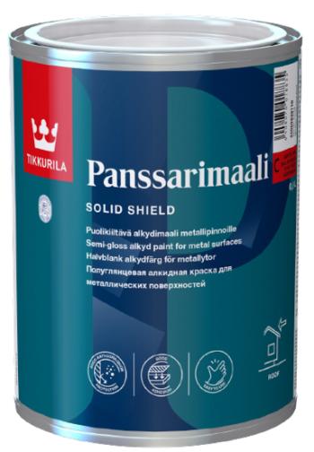 Panssarimaali - antikorózna farba na plechové strechy 9 l tvt 0202 - black