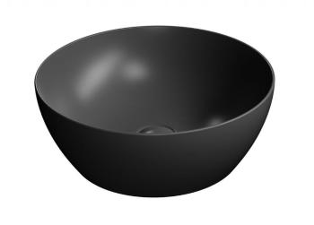 GSI - PURA keramické umývadlo na dosku, Ø 42 cm, čierna matná 885126