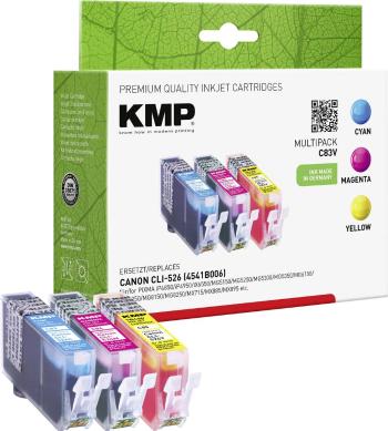 KMP Ink náhradný Canon CLI-526 kompatibilná kombinované balenie zelenomodrá, purpurová, žltá C83V 1515,0050