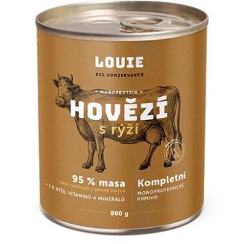 LOUIE Kompletné monoproteínové krmivo –  hovädzie (95 %) s ryžou (5 %) (8595174388044)