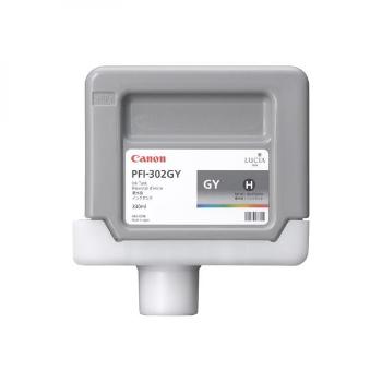 CANON PFI-302 GY - originálna cartridge, sivá, 330ml