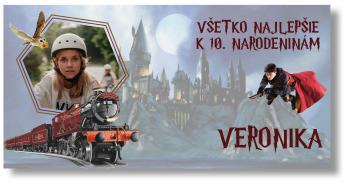 Narodeninový banner s fotkou - Harry Potter Rozmer banner: 130 x 65 cm