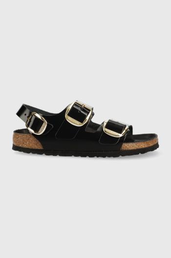 Kožené sandále Birkenstock Milano dámske, čierna farba, 1024211