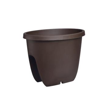 Gardenico Balkónový kvetináč na zábradlie Balconia OVI hnedá, pr. 30 cm