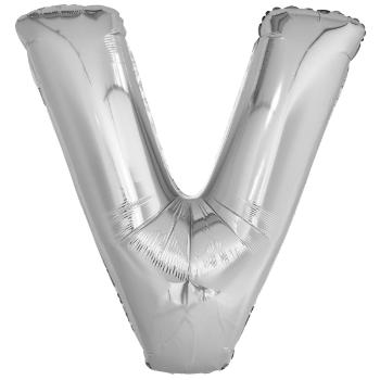 Amscan Fóliový balónik písmeno V 86 cm strieborný