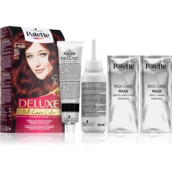 Schwarzkopf Palette Deluxe permanentná farba na vlasy odtieň 6-888 Flaming Red 1 ks