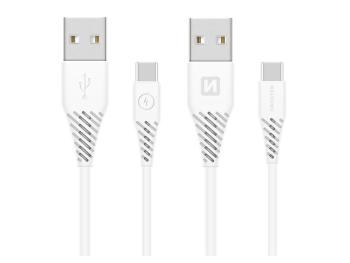 Kábel SWISSTEN 71504402 USB/USB-C 3.1 1,5m White (dlhší konektor 9mm)