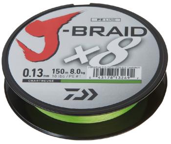 Daiwa splietaná šnúra j-braid chartreuse 300 m-priemer 0,06 mm / nosnosť 4 kg